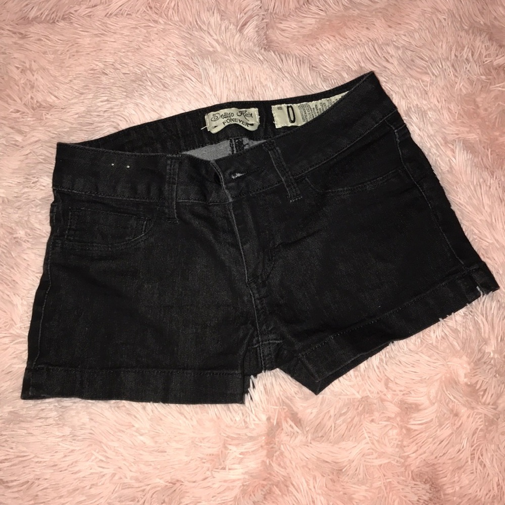 Indigo Rein Black Jean Shorts